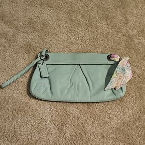 Chic Mint Green Wristlet Clutch